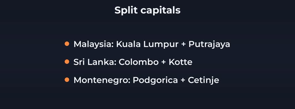 There are countries that move the government out